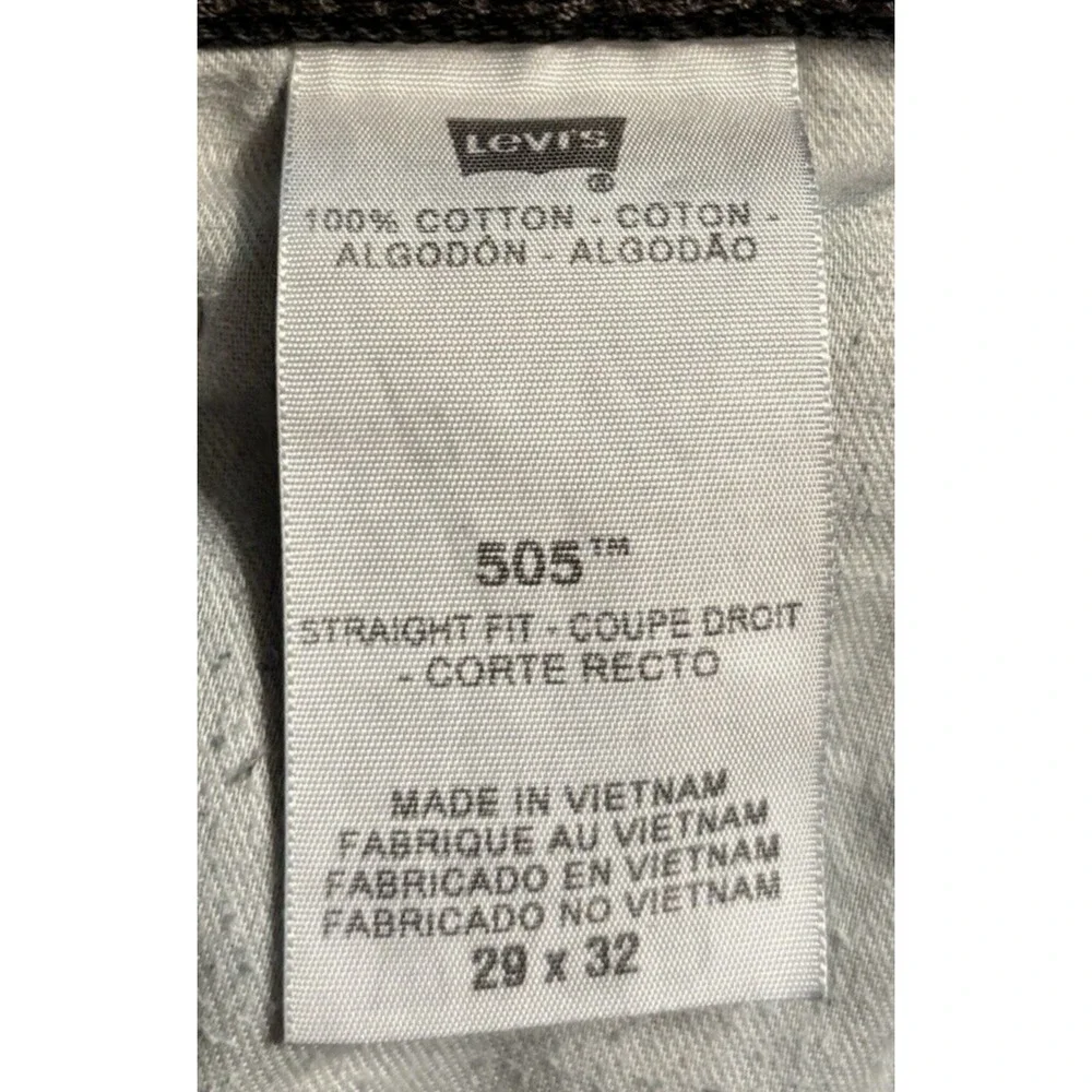 Levi's 505 Jeans‎ , Men's Size 29X30(27X29) , Black Denim